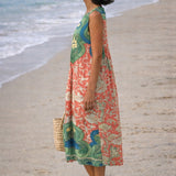 Alessia | Abito Midi Stampa Floreale Boho