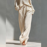 Aurelio | Pantaloni Ampi Misto Lino