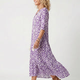 Aurore | Abito Midi Stampa Nodi Tassel