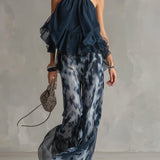 Catriona | Completo Due Pezzi Collo Alto Chiffon