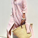 Celina | Abito Camicia Righe Scollo V
