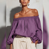 Eolian | Top Bardot Maniche Palloncino