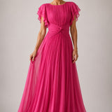 Indira | Abito Maxi Plissettato Elegante