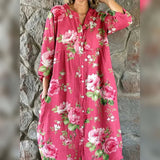 Isolda | Abito Cotone Floreale Collo a V