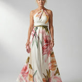 Isolde | Abito Maxi Halter Floreale Leggero