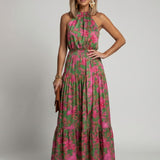Lieta | Abito Midi Halter Drappeggiato