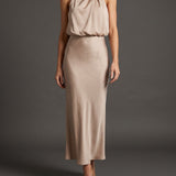 Meridio | Abito Lungo Satin Halter
