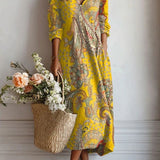 Mila | Abito Midi Scollo a V Paisley