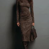 Mirelle | Abito Midi Collo Alto Elegante