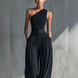 Notturno | Top Monospalla Drappeggiato