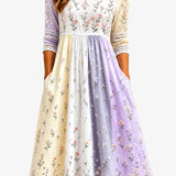 Primula | Abito Midi Patchwork Floreale