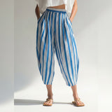 Rigato | Pantaloni Cropped Righe Nautica