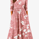 Rosalia | Abito Midi Floreale Scollo Rotondo
