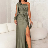 Sylvain | Abito Maxi Monospalla Drappeggiato