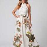 Talaia | Abito Maxi Halter Drappeggiato