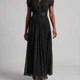 Thorne | Abito Lungo Chiffon Collo Alto