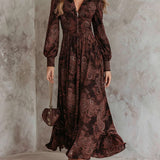 Venetia | Abito Midi Stampa Paisley Collo Zip