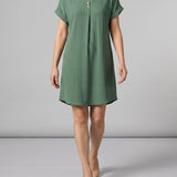 Vesper | Abito Corto Drappeggiato Maniche Corte